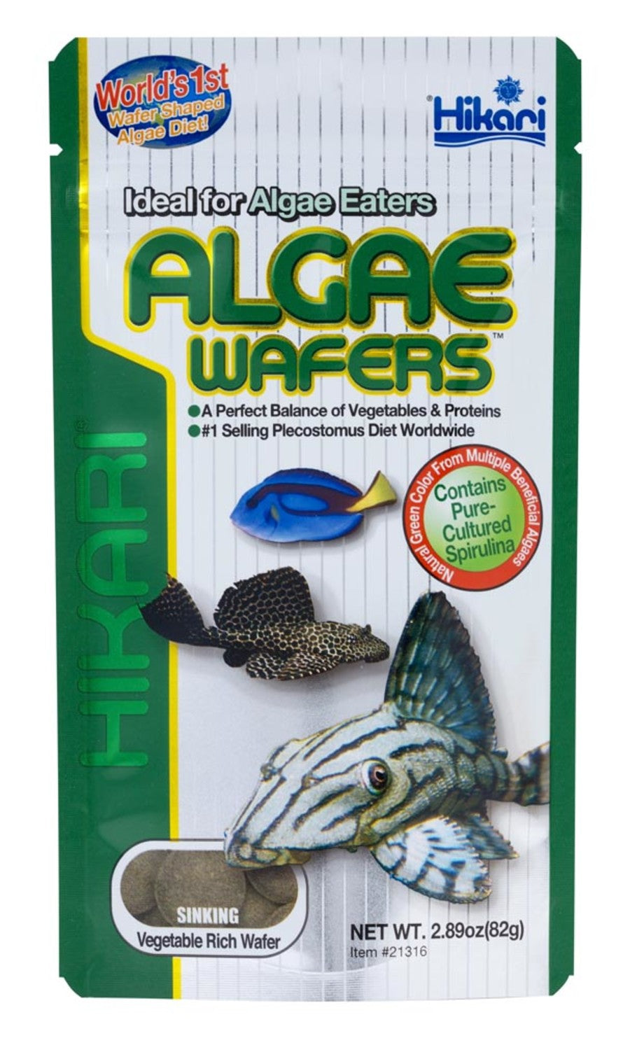 Hikari USA Algae Wafers Rapidly Sinking Wafer Fish Food 1ea/2.89 oz