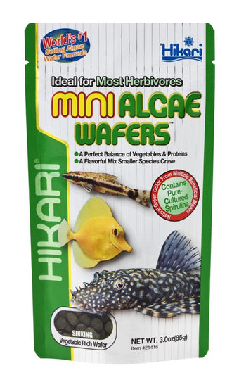 Hikari USA Algae Wafers Sinking Wafer Fish Food 1ea/3 oz, Mini for your Pet Fish.