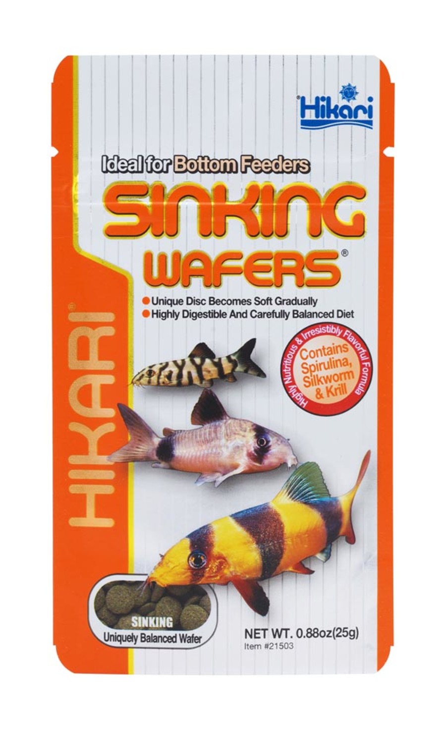 Hikari USA Sinking Wafers Rapidly Sinking Wafer Fish Food 1ea/088 oz for your Pet Fish with Pet Store X!