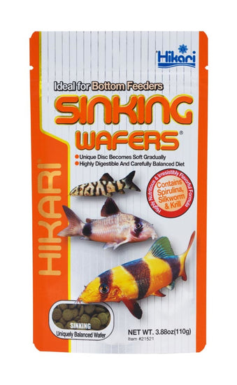 Hikari USA Sinking Wafers Rapidly Sinking Wafer Fish Food 1ea/3.88 oz for your Pet Fish.