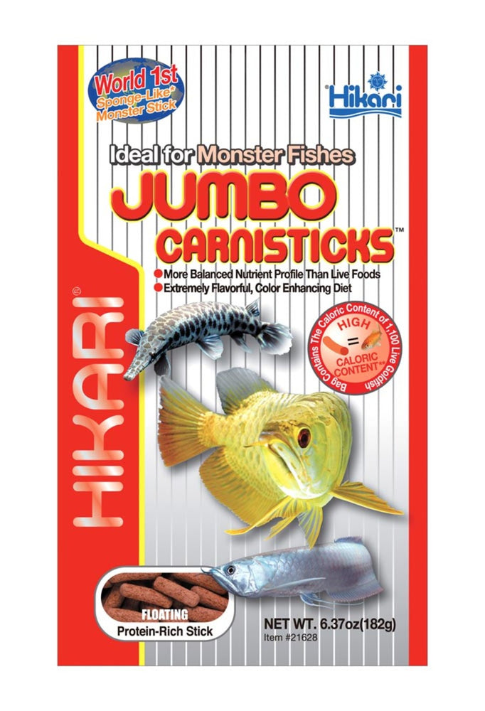 Hikari USA Jumbo CarniSticks® Floating Fish Food 1ea/6.37 oz, Jumbo for your Pet Fish.