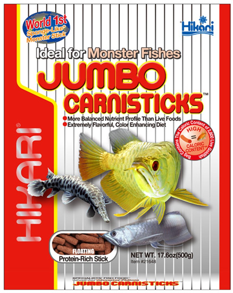 Hikari USA Jumbo CarniSticks® Floating Fish Food 1ea/176 oz, Jumbo for your Pet Fish with Pet Store X!