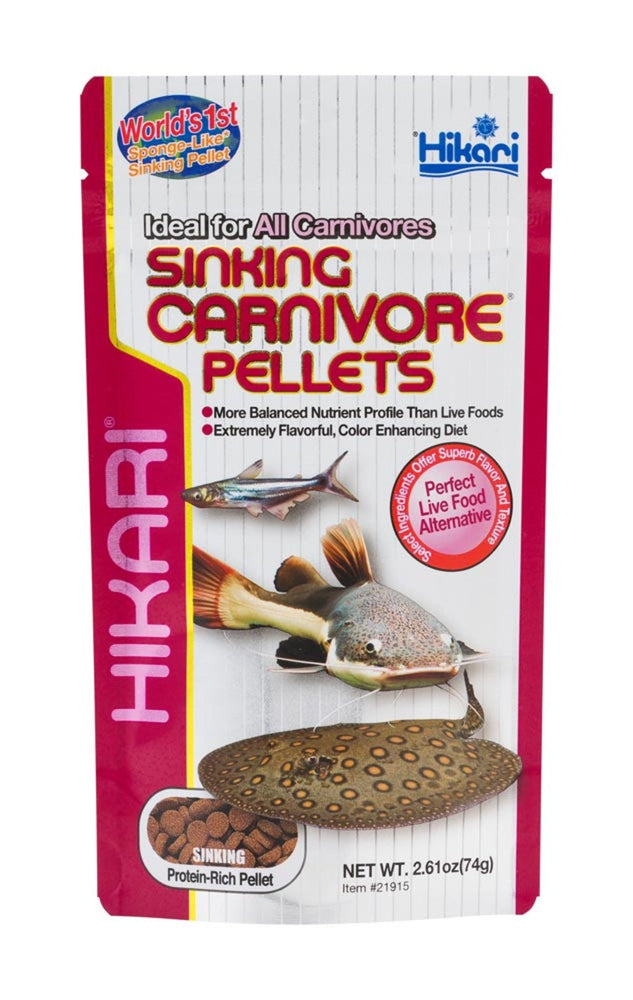 Hikari USA Sinking Carnivore Pellets Fish Food 1ea/2.61 oz for your Pet Fish.