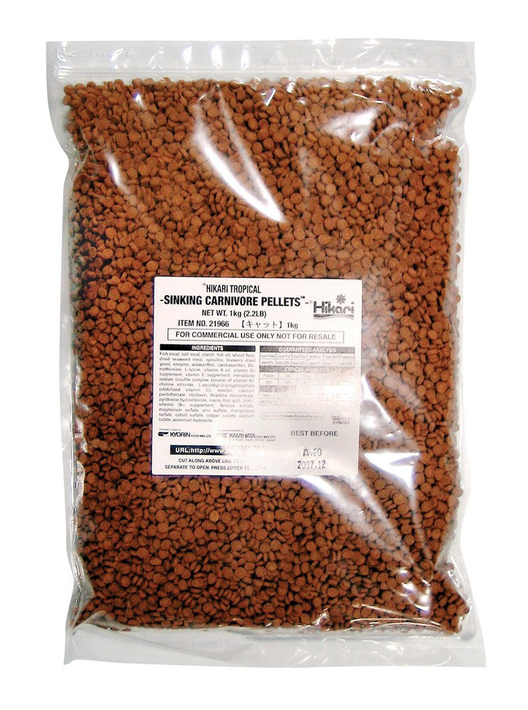 Hikari USA Sinking Carnivore Pellets Fish Food 1ea/2.2 lb for your Pet Fish.