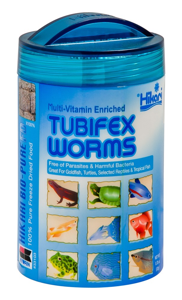 Hikari USA Bio-Pure Tubifex Worms Freeze Dried Fish Food 1ea/0.78 oz for your Pet Fish.