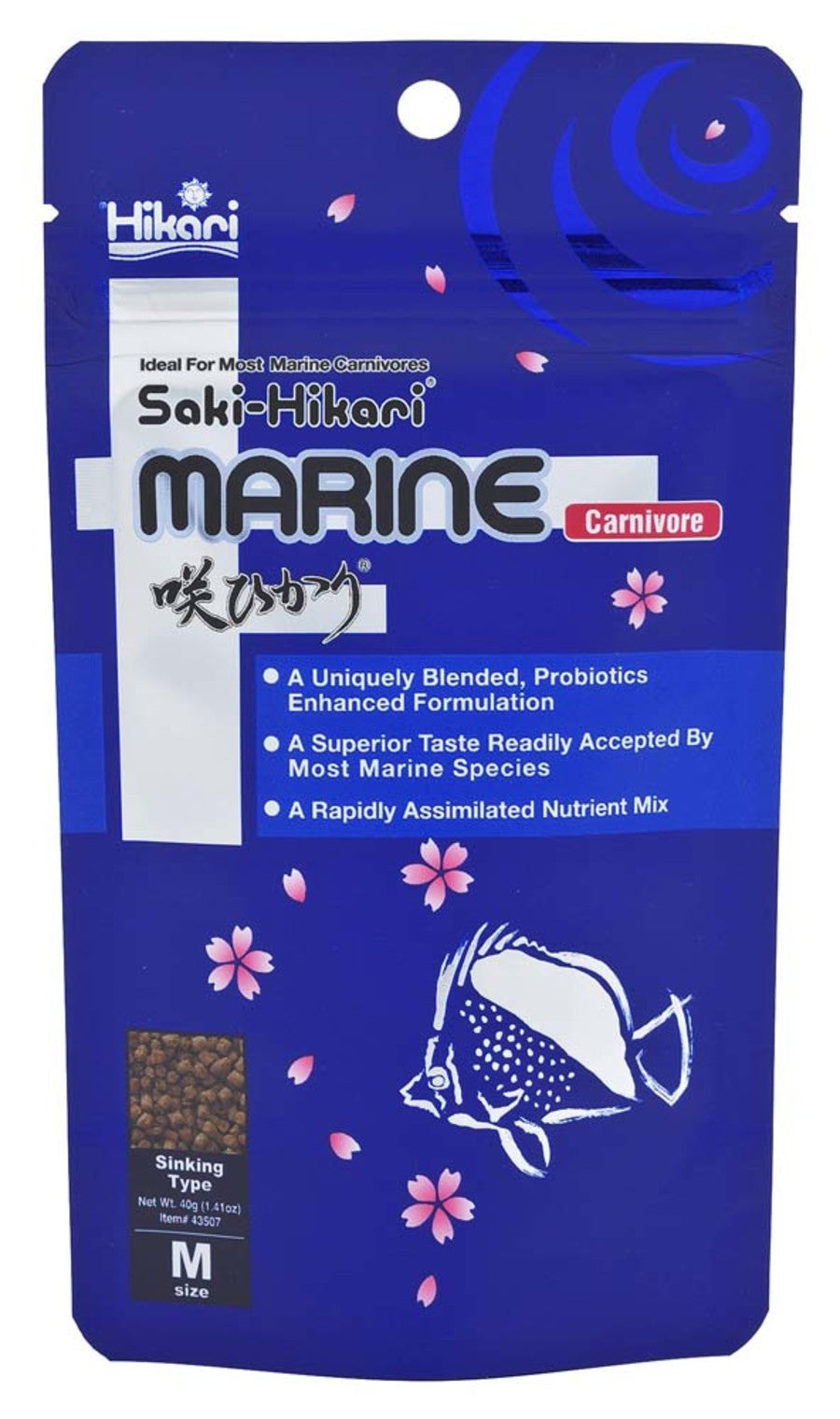 Hikari USA Saki-Hikari Marine Carnivore Pellets Fish Food 1ea/1.41 oz, MD for your Pet Fish.