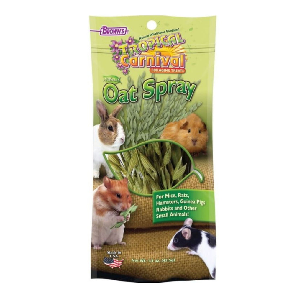 Tropical Carnival Natural Oat Spray Small Anim Treats 1.5oz.