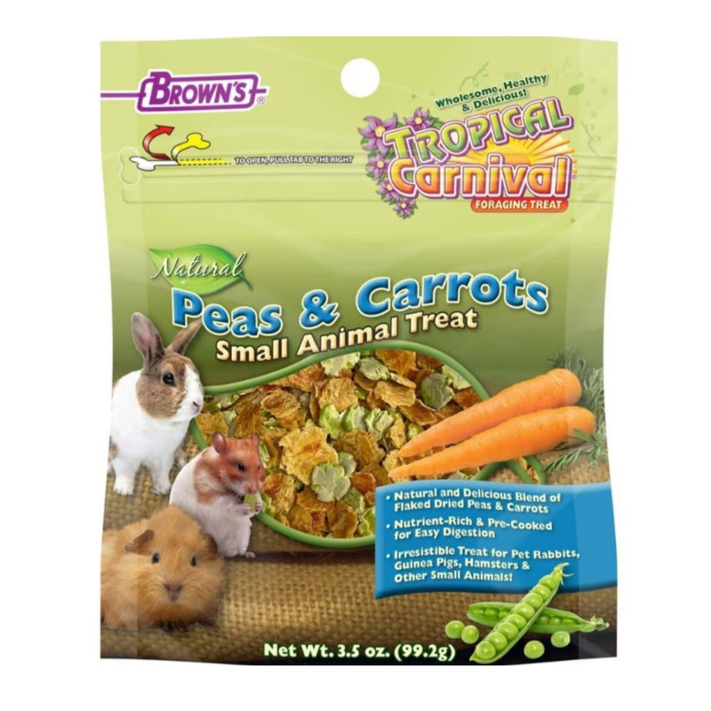 Tropical Carnival Natural Small Animal Treat Peas/Carrots 3.5oz.