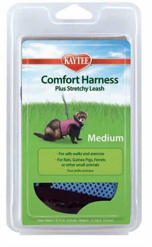 Kaytee Comfort Harness & Stretchy Leash Assorted 1ea/Medium for your Pet Small Animal with Pet Store X.