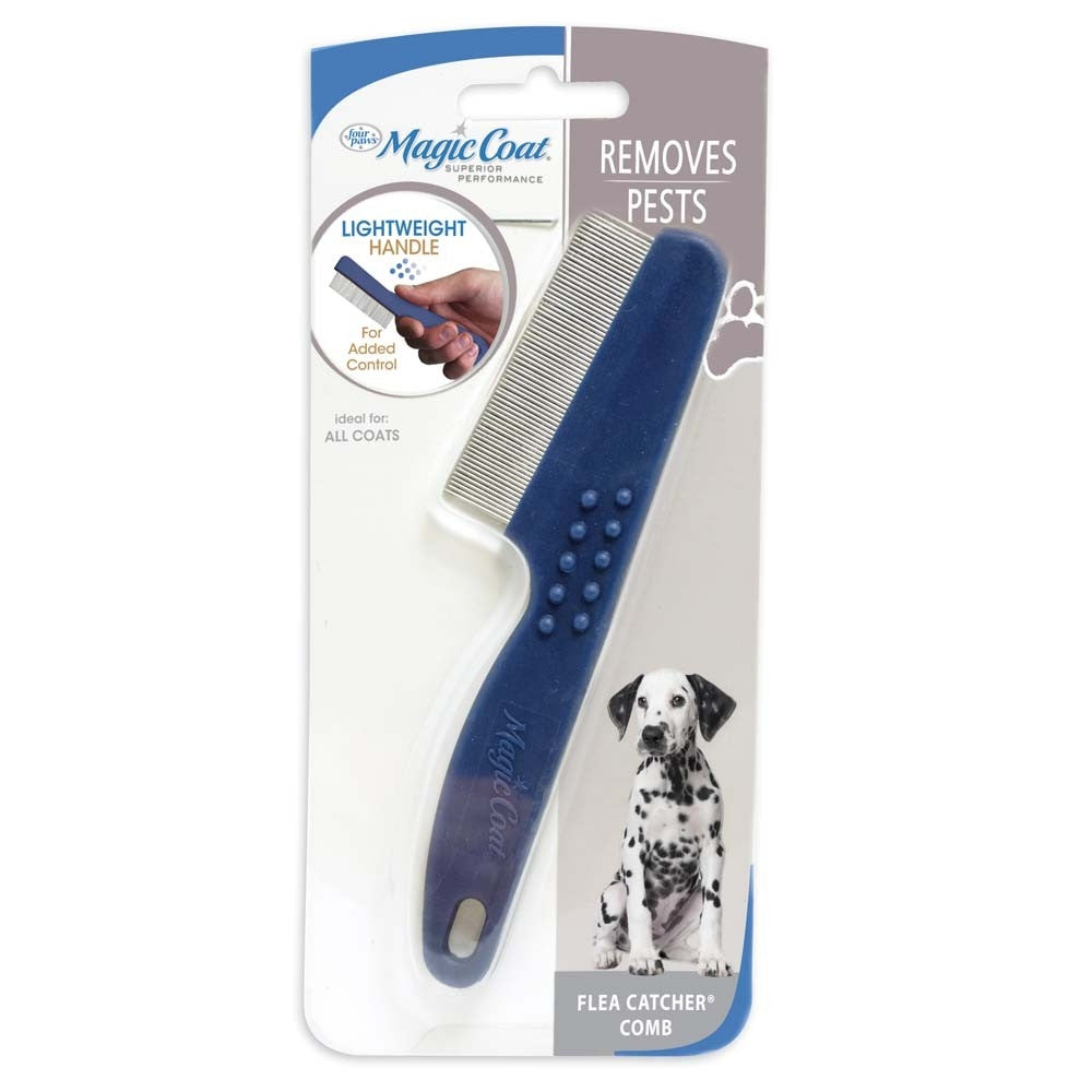 Four Paws Magic Coat Professional Series Ultra-Light Flea Catcher Dog Flea Comb Ultra-Light Flea Catcher Comb 1ea/One Size for your Pet Dog with Pet Store X.