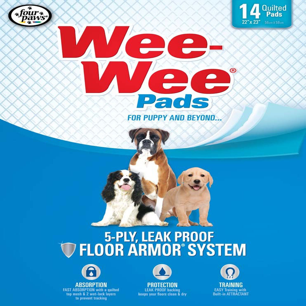 Four Paws Four Paws Wee-Wee Superior Performance Dog Pee Pads 1ea/14 ct, 22 in X 23 in for your Pet Dog with Pet Store X.