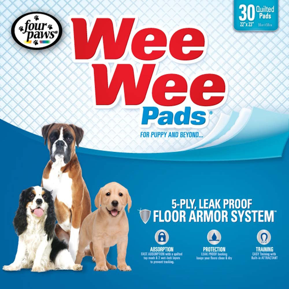 Four Paws Four Paws Wee-Wee Superior Performance Dog Pee Pads 1ea/30 ct, 22 in X 23 in for your Pet Dog with Pet Store X.