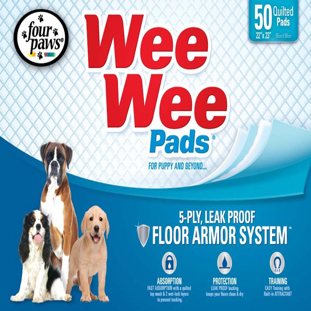 Four Paws Four Paws Wee-Wee Superior Performance Dog Pee Pads 1ea/50 ct for your Pet Dog with Pet Store X.