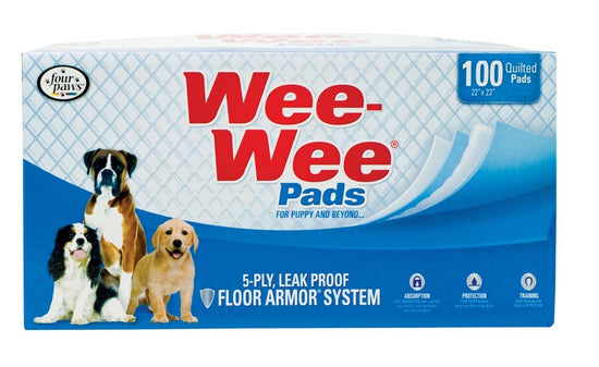 Four Paws Four Paws Wee-Wee Superior Performance Dog Pee Pads 1ea/100 ct Bag, 22 in X 23 in for your Pet Dog with Pet Store X.