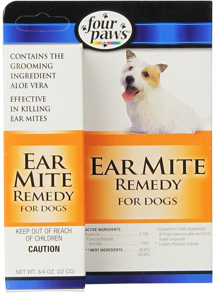 Four Paws Aloe Ear Mite Treatment 1ea/3/4 oz