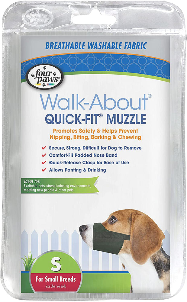 Four Paws Walk-About Quick-Fit Dog Muzzle 1ea/2 - SMall for your Pet Dog with Pet Store X.