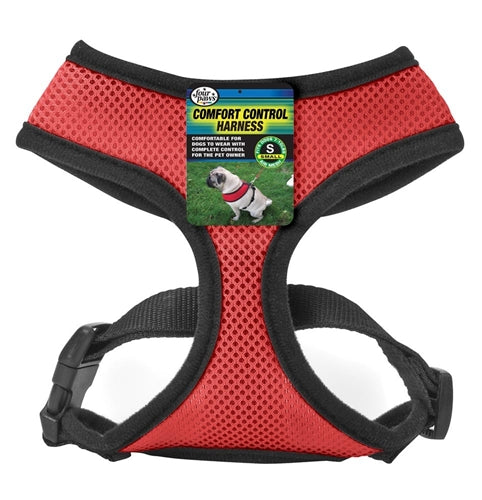 Four Paws Comfort Control Dog Harness Red 1ea/SMall for your Pet Dog with Pet Store X.