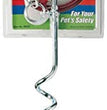 Four Paws Walk About Tie-Out Dog Spiral Stake Silver 1ea/15 Ft Cable for your Pet Dog with Pet Store X.