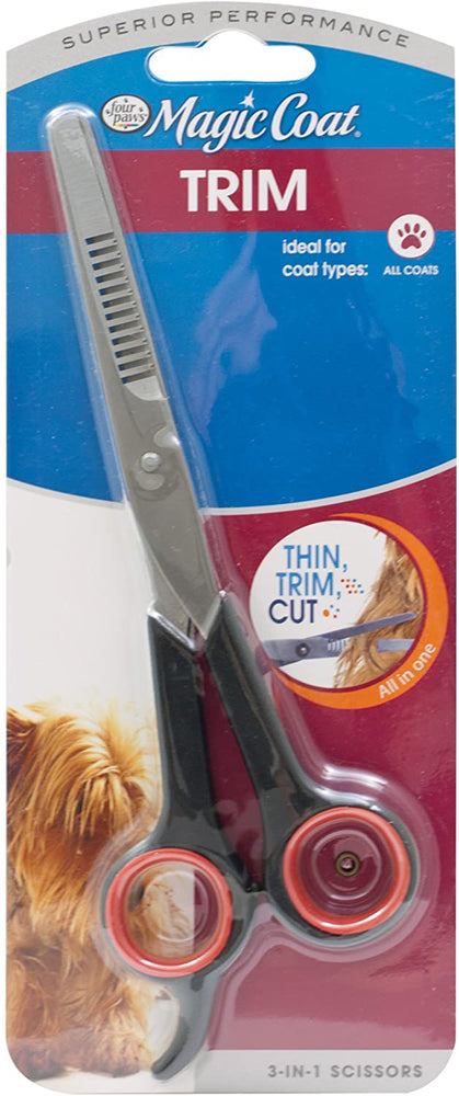 Four Paws Magic Coat 3-in-1 Grooming Scissors for Dogs 1ea/One Size for your Pet Dog with Pet Store X.