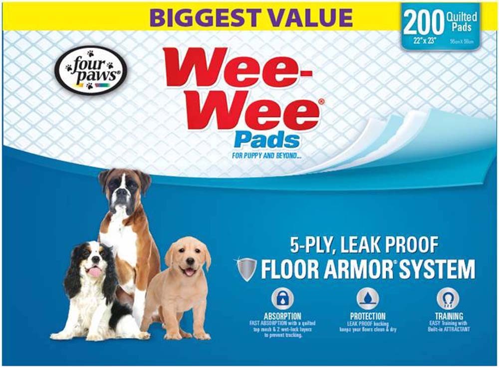 Four Paws Four Paws Wee-Wee Superior Performance Dog Pee Pads 1ea/200 ct, 22 in X 23 in