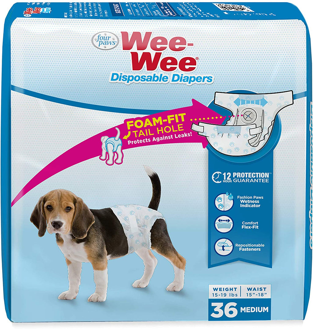 Four Paws Wee-Wee Disposable Dog Diapers Diaper 1ea/SMall (36 ct) for your Pet Dog with Pet Store X.