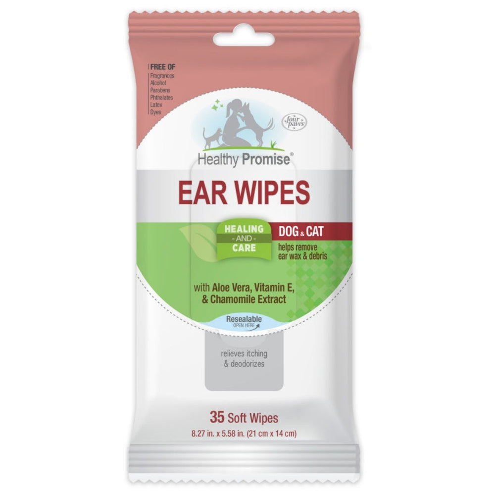 Four Paws Healthy Promise Pet Ear Wipes Ear Wipes 1ea/35 ct for your Pet Dog with Pet Store X.