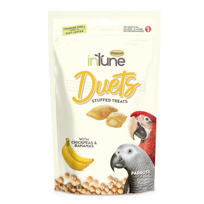 Intune Duets Treats For Parrots And Macaws Banana 3oz.