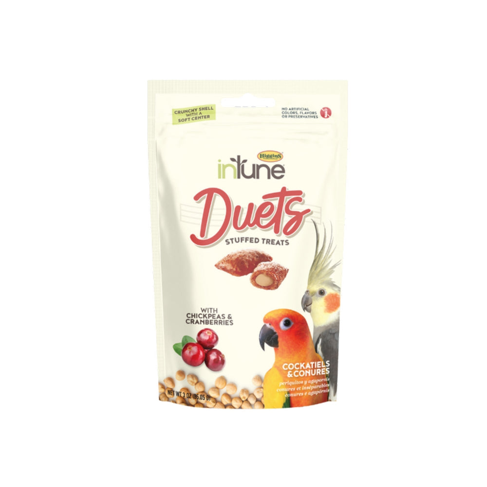 Intune Duets Treats For Conures And Lovebirds Cranberry 3oz.