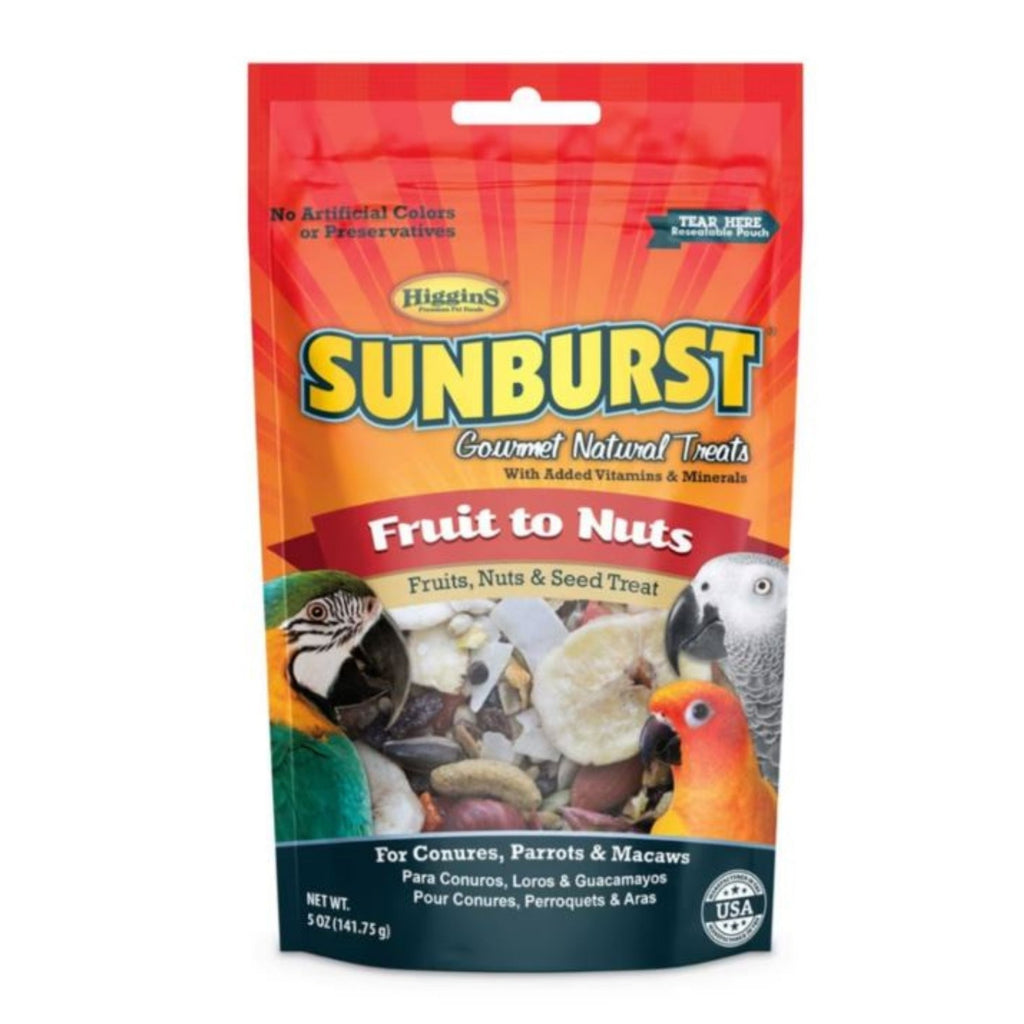 Sunburst Gourmet Natural Avian Treat Fruit To Nuts 5oz.