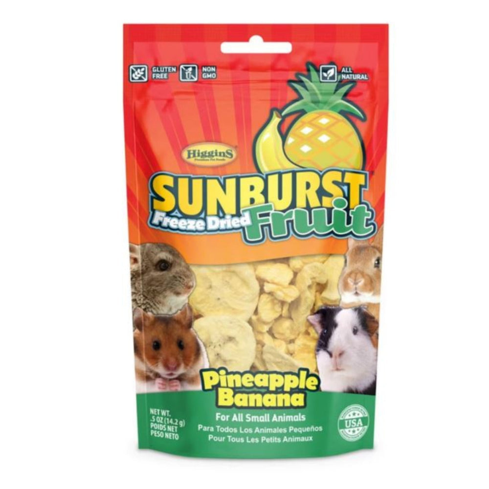 Sunburst Freeze Dried Fruit Small Animal Treat Pineapple/Banana .5oz.