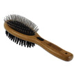 Bamboo Groom Combo Brush with Bristles and Pins Large