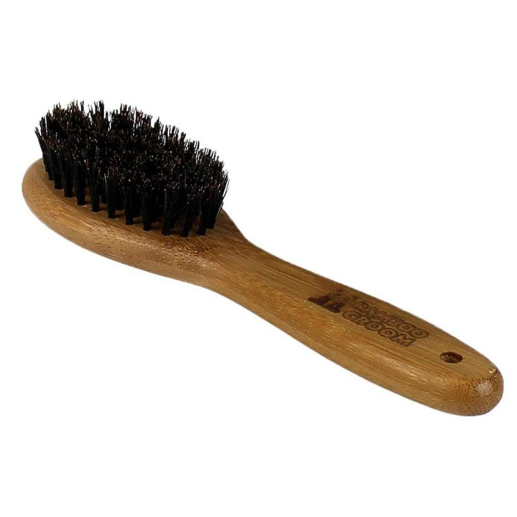 Bamboo Groom Palm Boar Bristle Brush