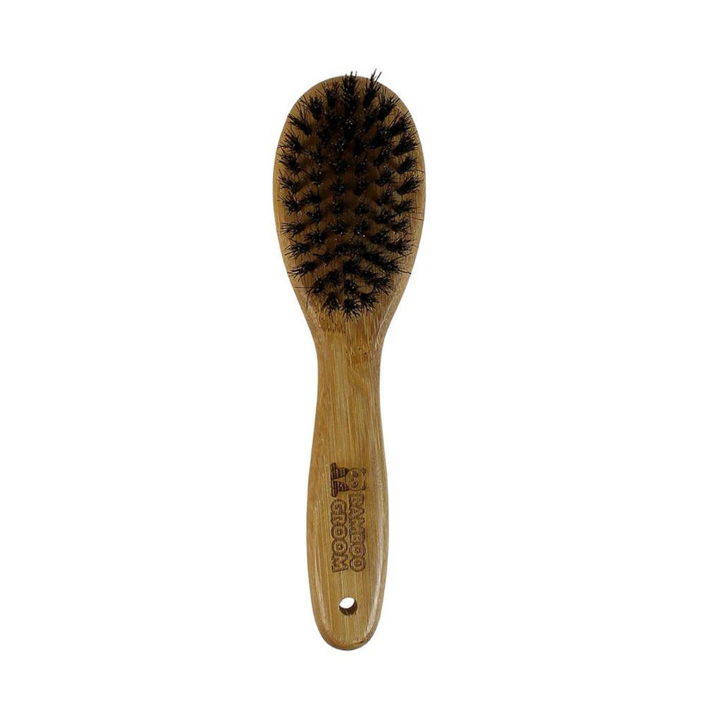 Bamboo Groom Oval Boar Bristle Brush Small/Medium