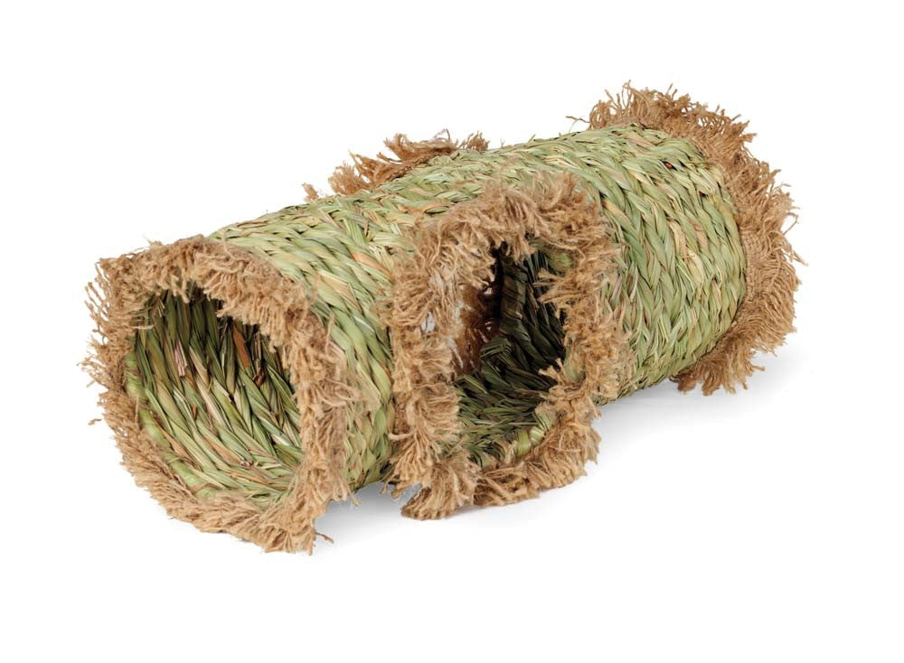 Prevue Pet Products Grass Tunnel Hideaway for Small Animals Natural/Mat Green 1ea/6 in, LG for your Pet Small Animal with Pet Store X.