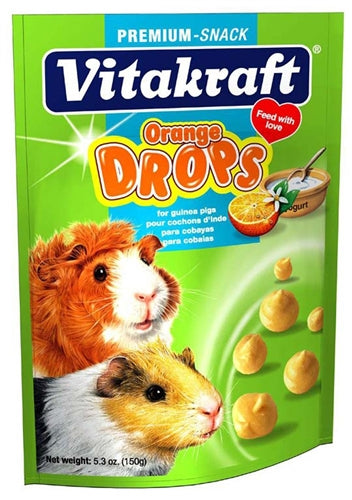 Vitakraft Drops w/Orange Treat for Guinea Pigs 1ea/53 oz for your Pet Small Animal with Pet Store X.