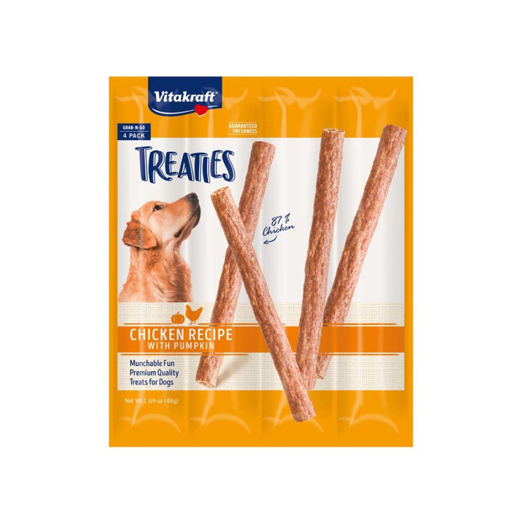 Vitakraft Treaties Dog Treats Smoked Chicken w/Pumpkin 14ea/1.69 oz, 4 Pc