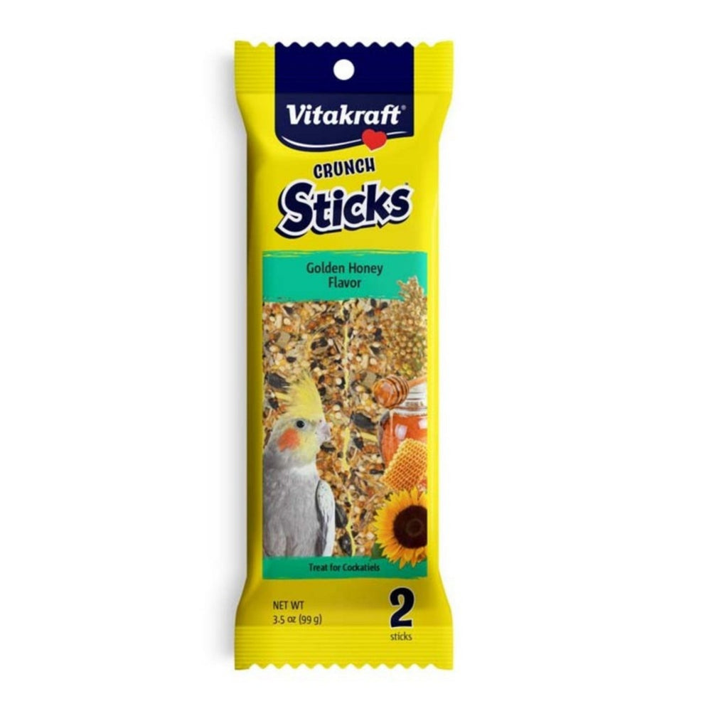 Vitakraft Crunch Sticks Golden Honey Flavor Cockatiel Treat 1ea/3.5 oz, 2 ct