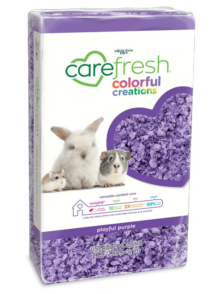 CareFRESH Colorful Creations Small Animal Bedding Playful Purple 1ea/23 l for your Pet Small Animal with Pet Store X.