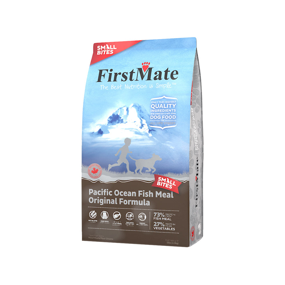 Firstmate Dog Limited Ingredient Grain Free Ocean Fish Original Small Bites 5Lb for your Pet Dog with Pet Store X!