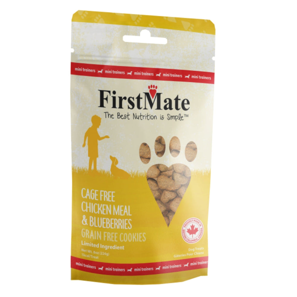 Firstmate Dog Limited Ingredient Grain Free  Mini Chicken Blueberry Treat 8oz for your Pet Dog with Pet Store X!