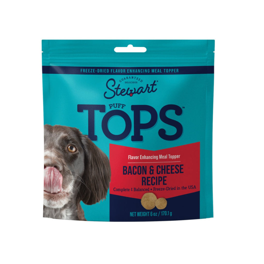 Stewart Puff Tops Freeze Dried Dog Food Topper Bacon & Cheese, 1ea/6oz for your Pet Dog with Pet Store X!