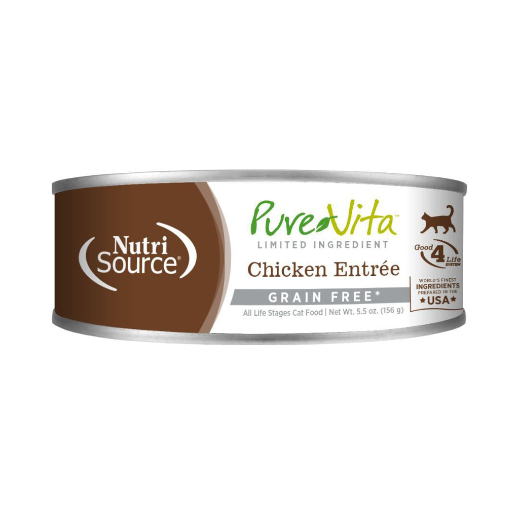 Pure Vita Cat Grain Free 96% Chicken & Chicken Liver 5oz. (Case of 12)