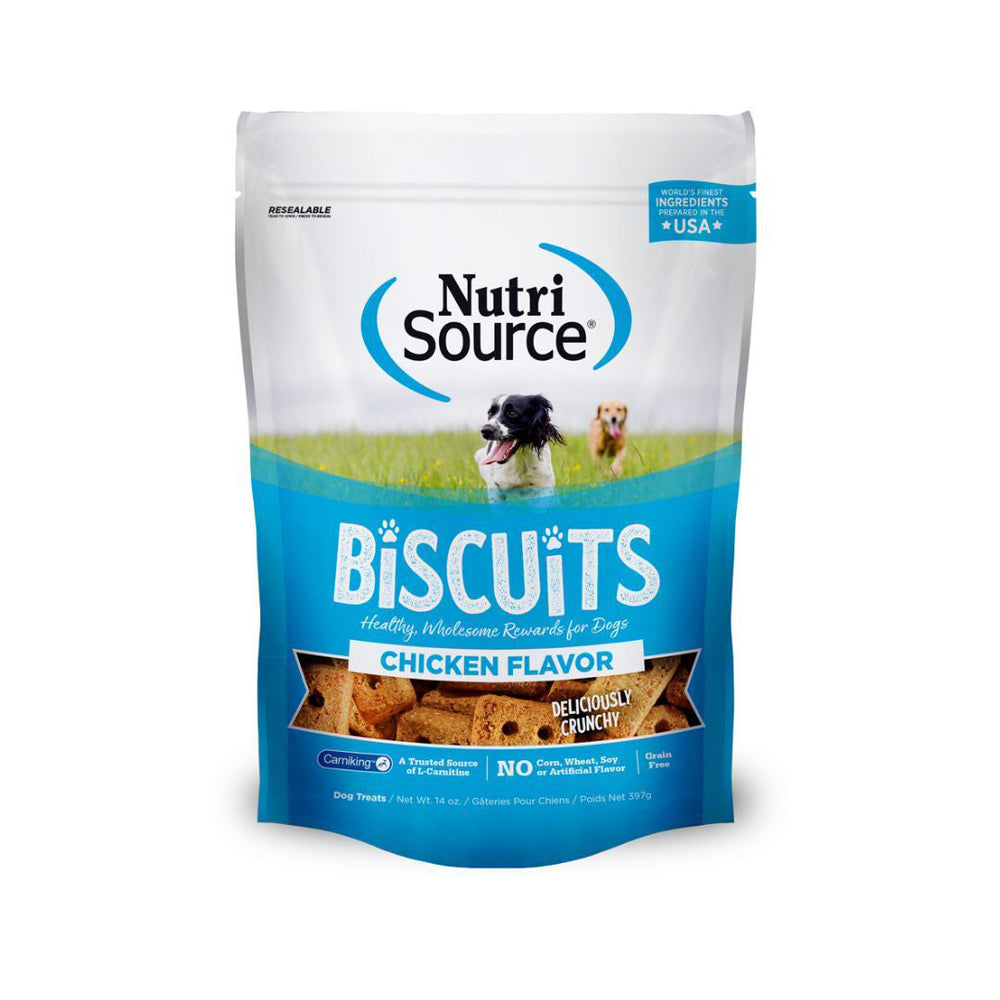 Nutrisource Dog Grain Free Biscuits Chicken 14oz.