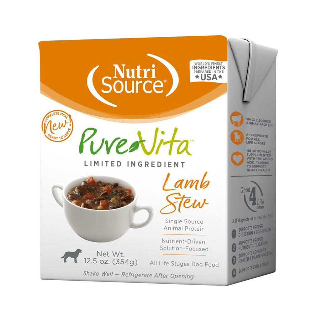 Pure Vita Dog Lamb Stew 12.5oz. (Case of 12)