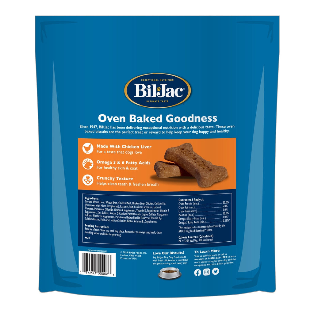 Bil-Jac Large Breed Dog Biscuits Chicken 4Lbs. (Case of 6)