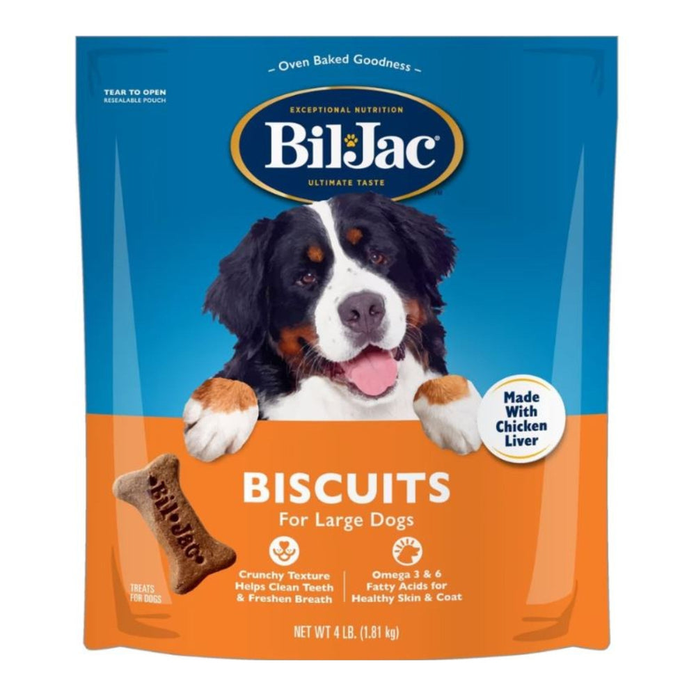 Bil-Jac Large Breed Dog Biscuits Chicken 4Lbs. (Case of 6)