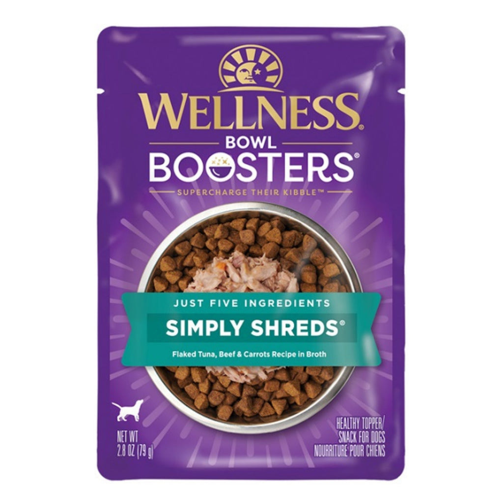 Wellness Bowl Boosters Simply Shreds  28oz Tuna Beef Flaked (Case of 12) for your Pet Dog with Pet Store X!