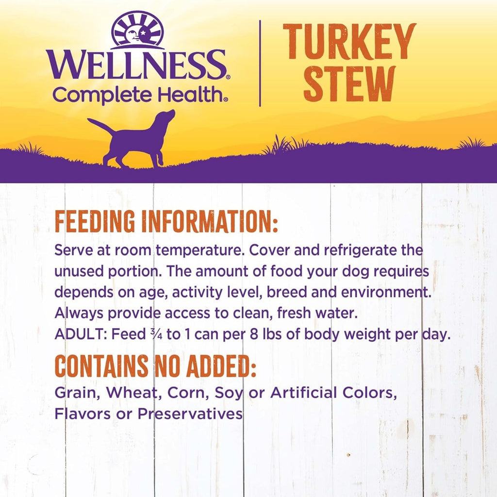 Wellness Dog Complete Health Stew Turkey Barley Carrot 12.5oz. (Case of 12)