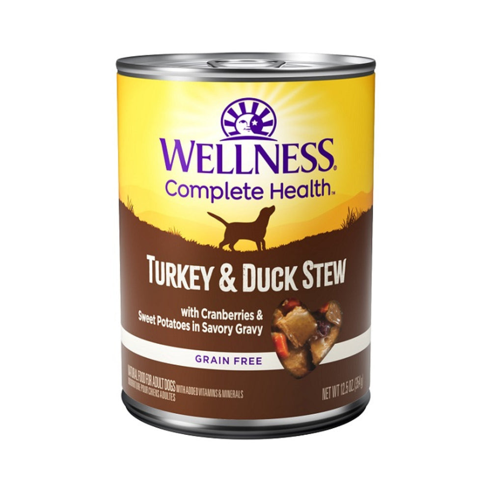 Wellness Dog Complete Health Stew Turkey Duck Sweet Potato Cranberries 12.5oz. (Case of 12)