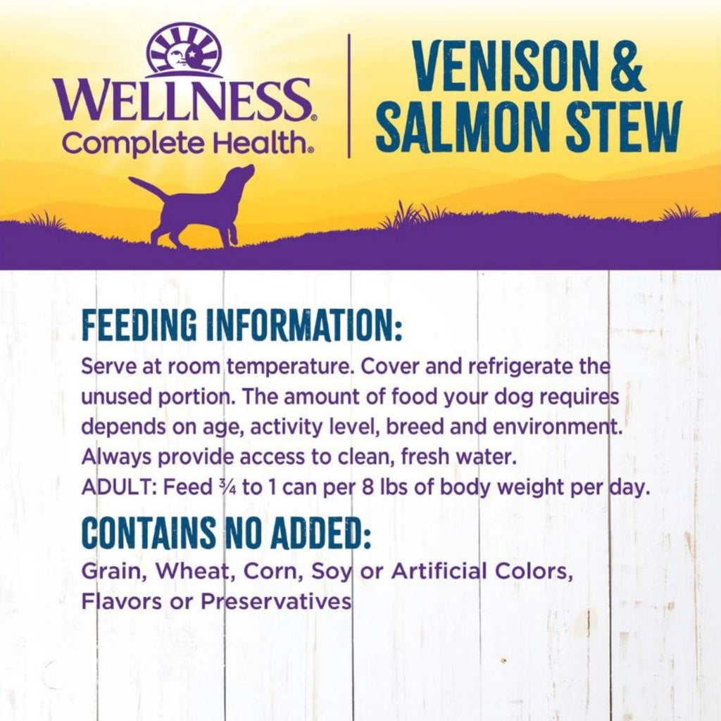 Wellness Dog Complete Health Stew Venison Salmon Potato & Carrot 12.5oz. (Case of 12)